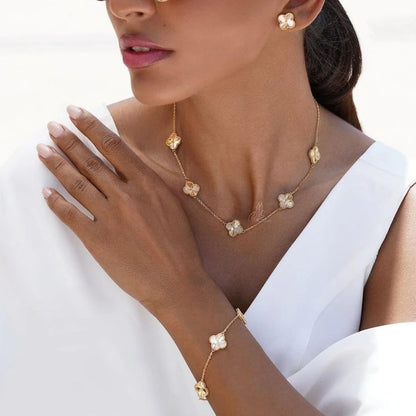 Conjunto Trevo Luxo Black Ouro ™ – Edição Premium Zalora Joias