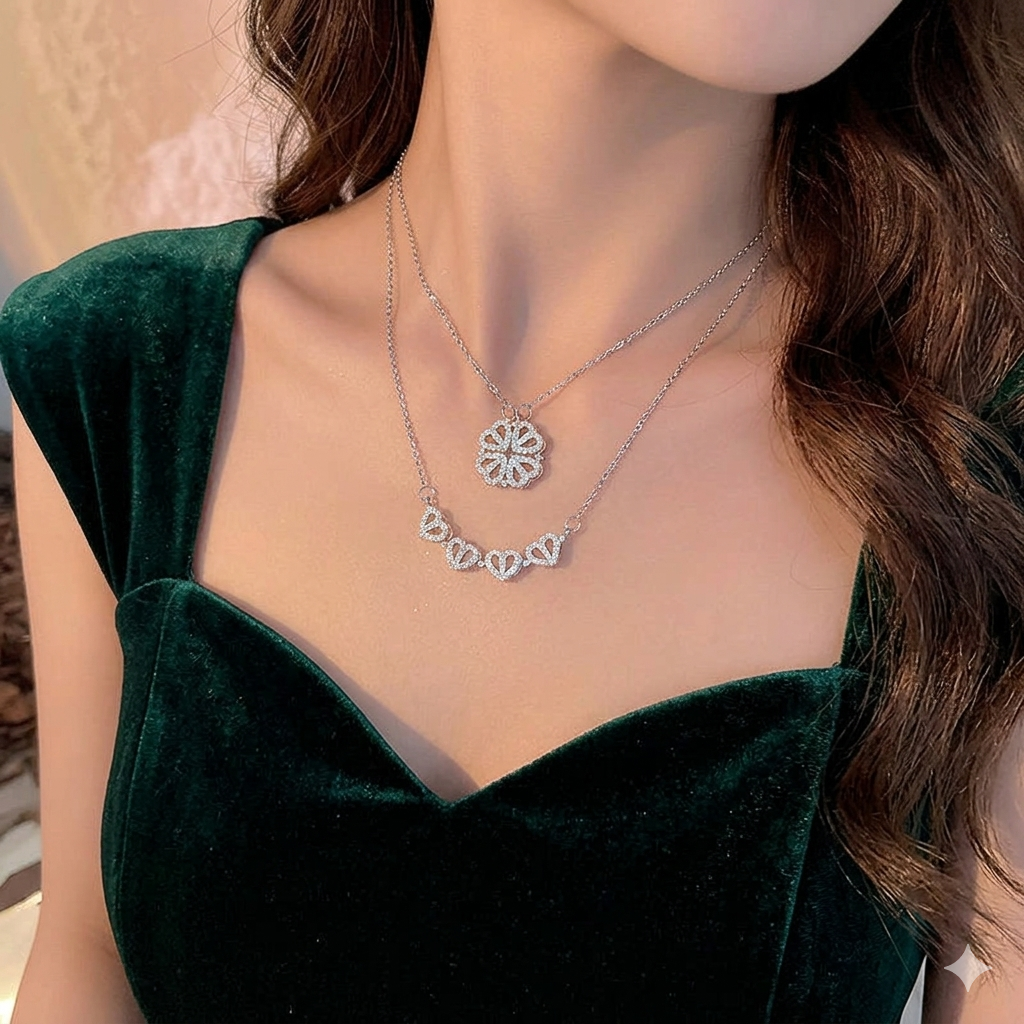 Colar Trevo Brilho Eternal™ Edição Luxo Zalora Joias