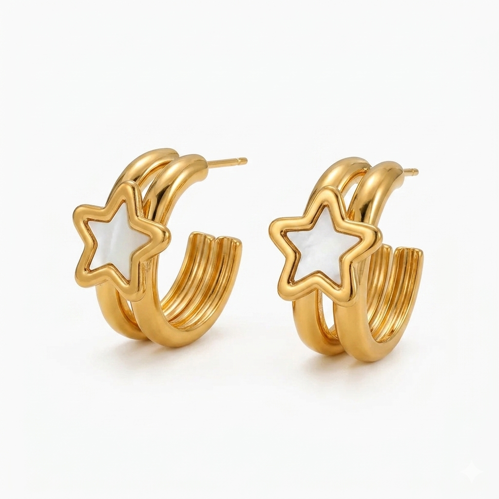 Brincos Gota Banhados a Ouro 18K – Delicadeza e Sofisticação