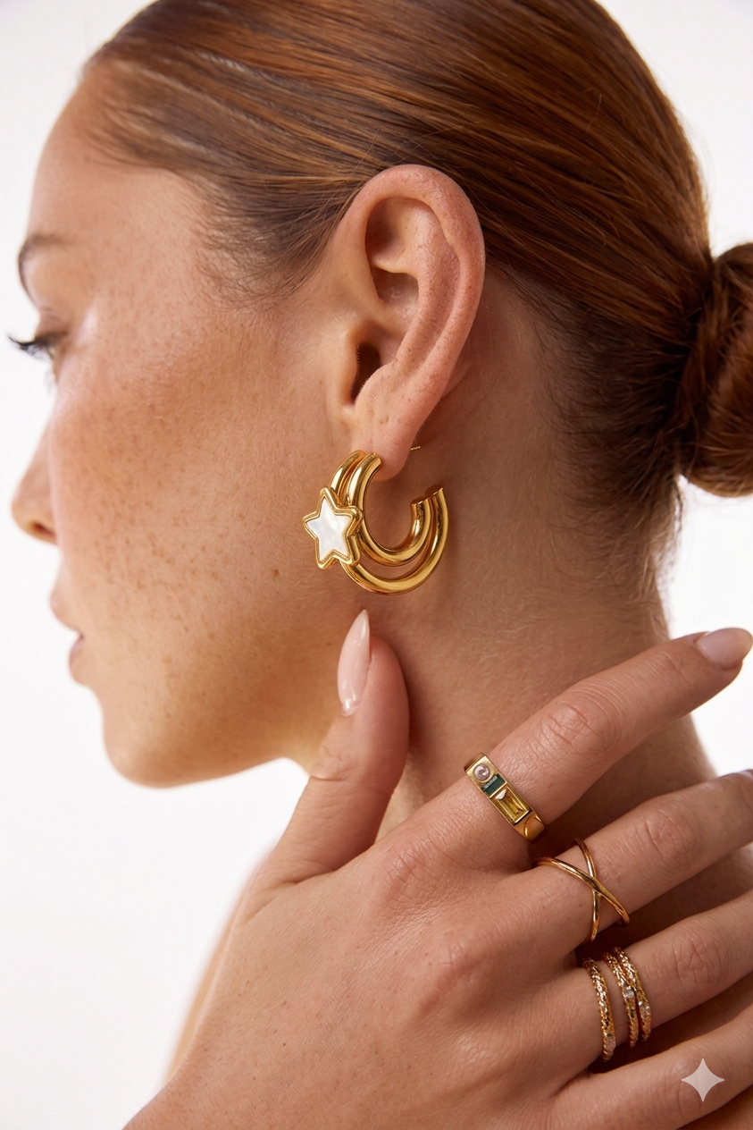 Brincos Gota Banhados a Ouro 18K – Delicadeza e Sofisticação