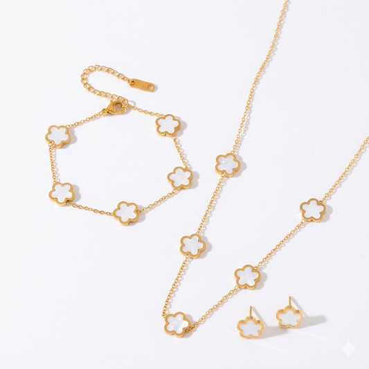 Conjunto Trevo Luxo Black Ouro ™ – Edição Premium Zalora Joias