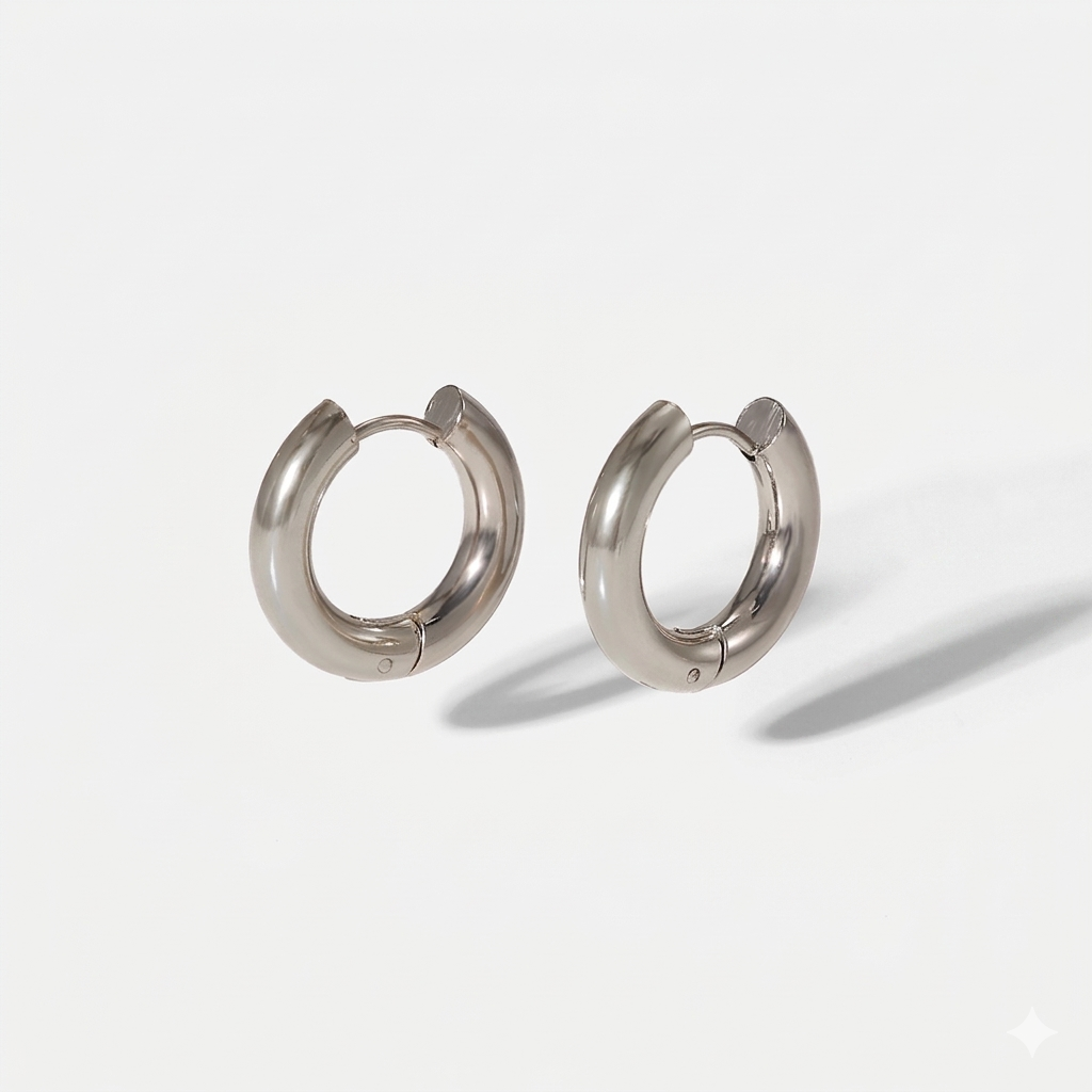 Brincos Argola de banho dourada Geométrica Premium – Zalora Joias™