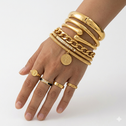 Zalora Joias™ | Pulseira de Geometria Dourada