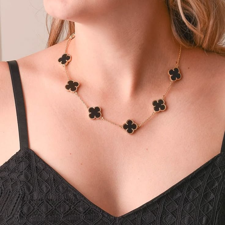 Conjunto Trevo Luxo Black Ouro ™ – Edição Premium Zalora Joias