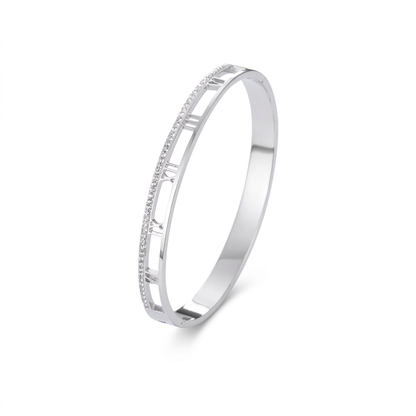 Bracelete Luxo Romano Ouro 18K Sofisticação que Nunca Sai de Moda