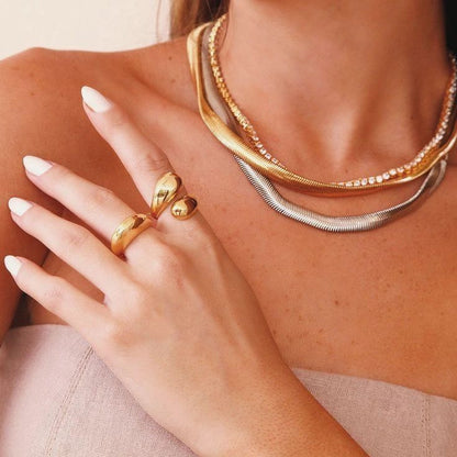 Zalora Joias™ Colar De Banhos UHBINYCA Classic Snake Ouro 18k