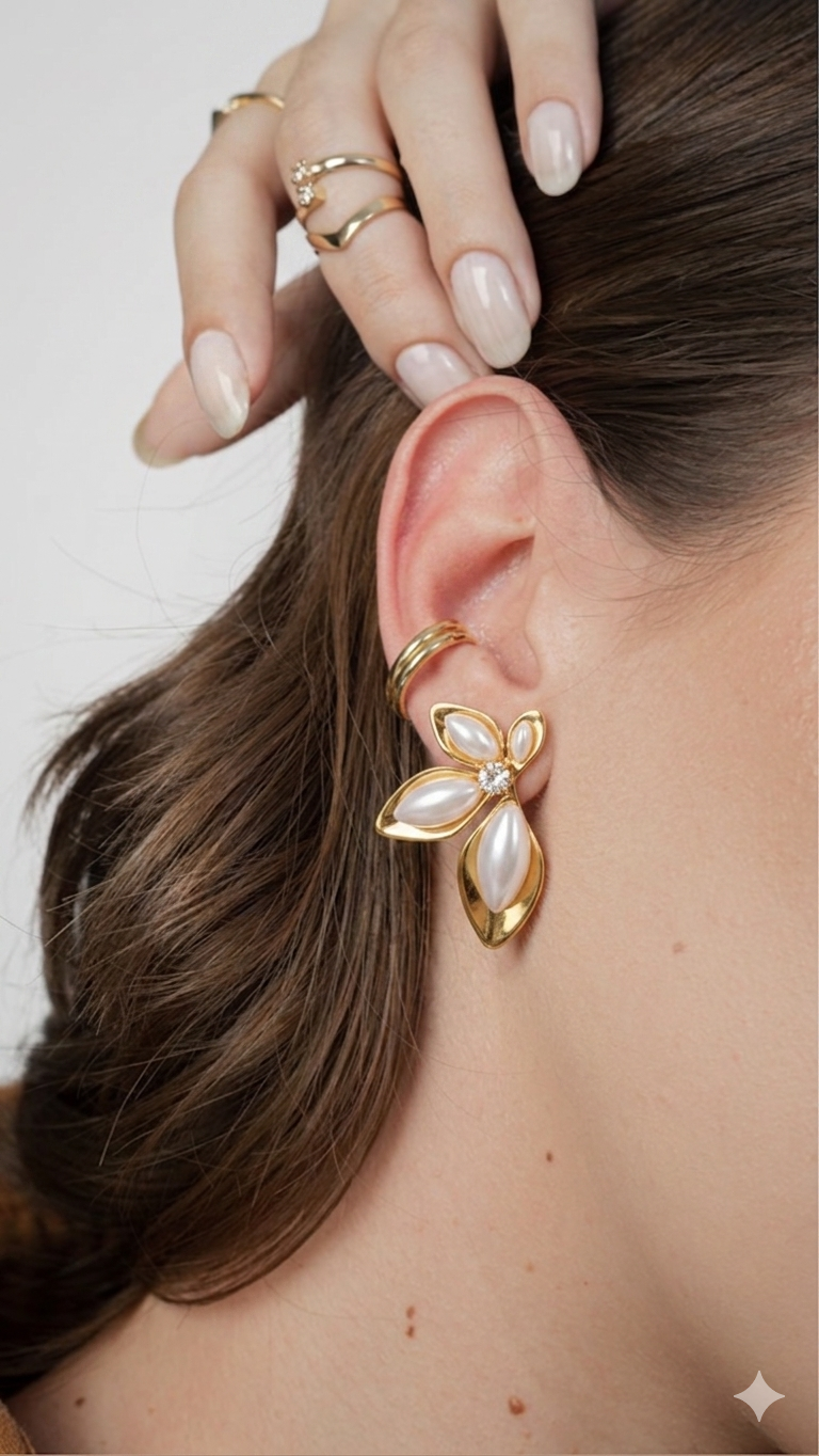Anel Elegance 18K – Banho Ouro PVD Prata