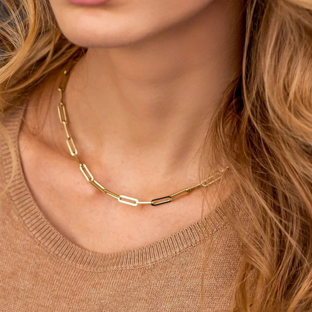 Colar Elos Luxury Ouro 18K Modernidade e Elegância Atemporal