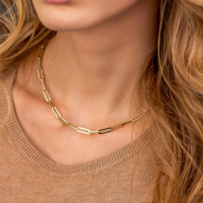 Colar Elos Luxury Ouro 18K Modernidade e Elegância Atemporal