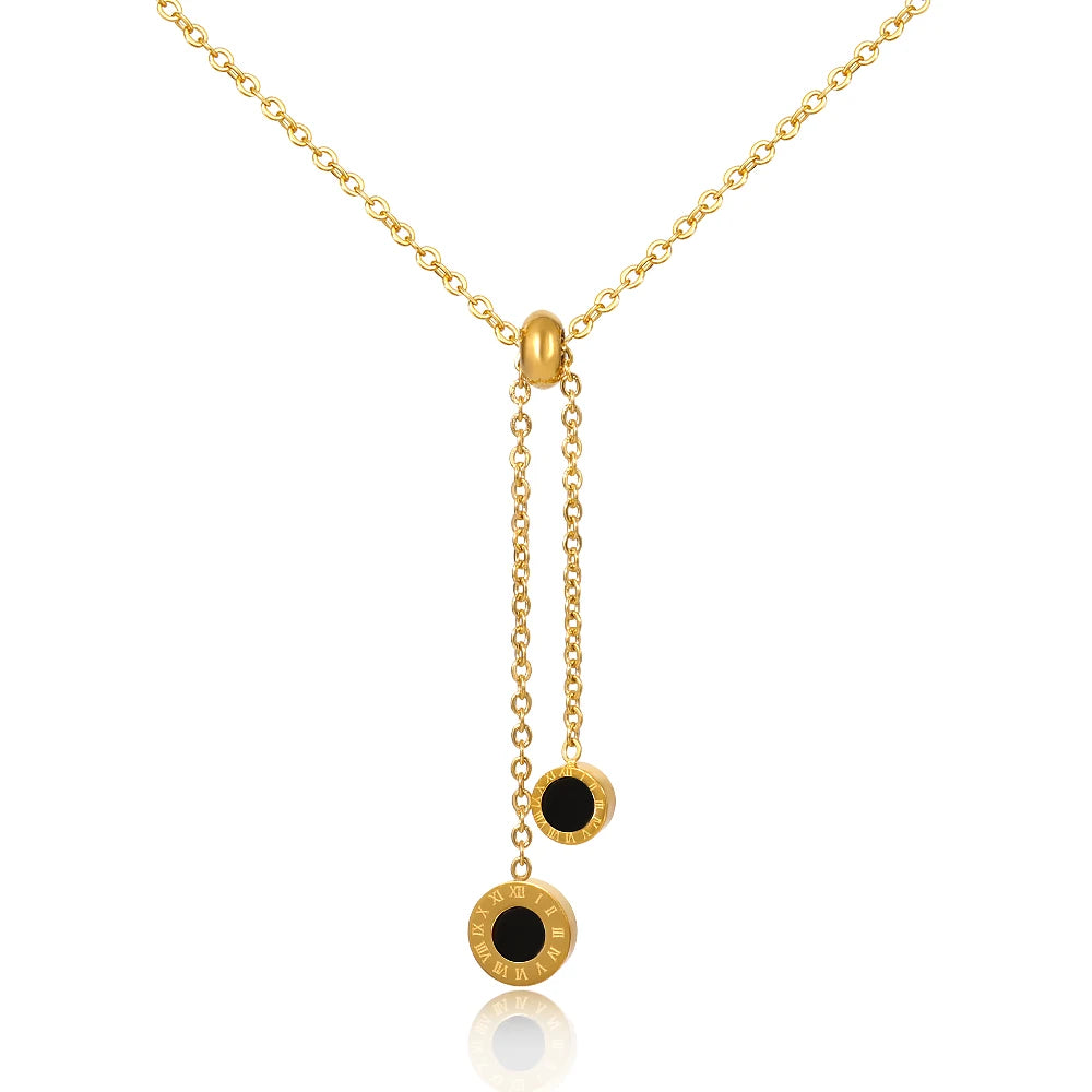 Colar Elegance Roman™ Premium Com mix de banhos dourada