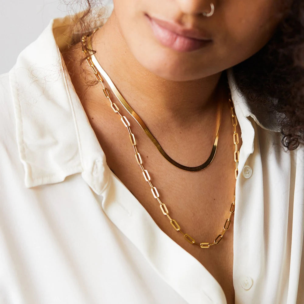 Colar Elos Luxury Ouro 18K Modernidade e Elegância Atemporal