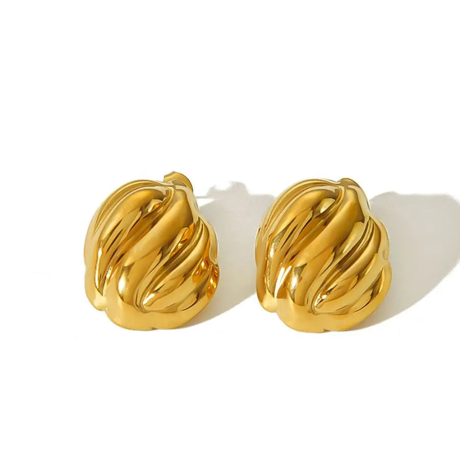 Zalora Joias™ Romantic Chunky Hoop Brincos 18K