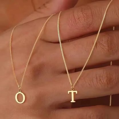 Colar Letra Personalizada Banhado a Ouro 18K