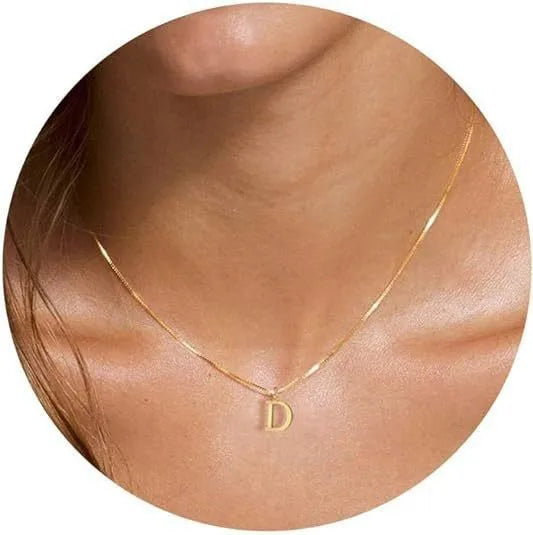 Colar Letra Personalizada Banhado a Ouro 18K