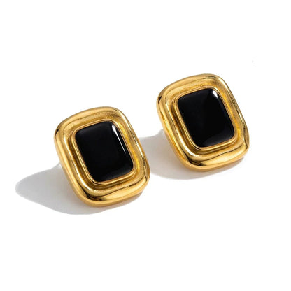 Zalora Joias Brincos Argola Maria Dourados em Aço Inoxidável