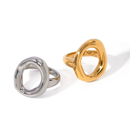 Anel ouro 18K Aura Luxo Moderno e Elegância Atemporal