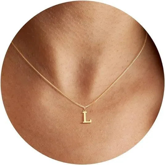 Colar Letra Personalizada Banhado a Ouro 18K