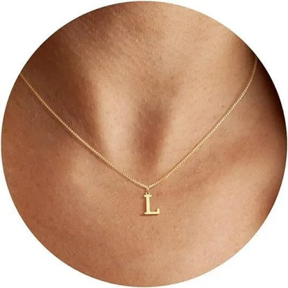 Colar Letra Personalizada Banhado a Ouro 18K
