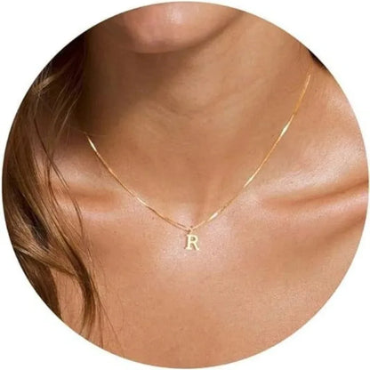 Colar Letra Personalizada Banhado a Ouro 18K