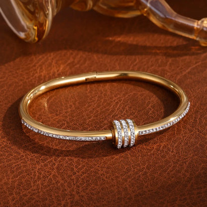 Zalora Joias – Pulseira de banho Ouro  Feminina Elegante com Zircônia Trevo da Sorte