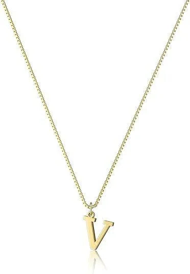 Colar Letra Personalizada Banhado a Ouro 18K
