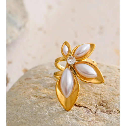 Anel Elegance 18K – Banho Ouro PVD Prata