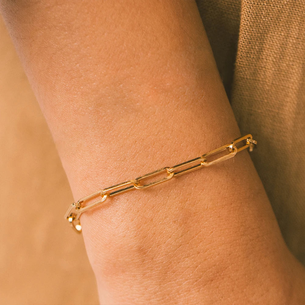 Pulseira Elos Minimal Ouro Delicadeza e Elegância em Ouro 18K