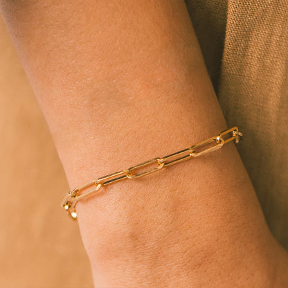 Pulseira Elos Minimal Ouro Delicadeza e Elegância em Ouro 18K