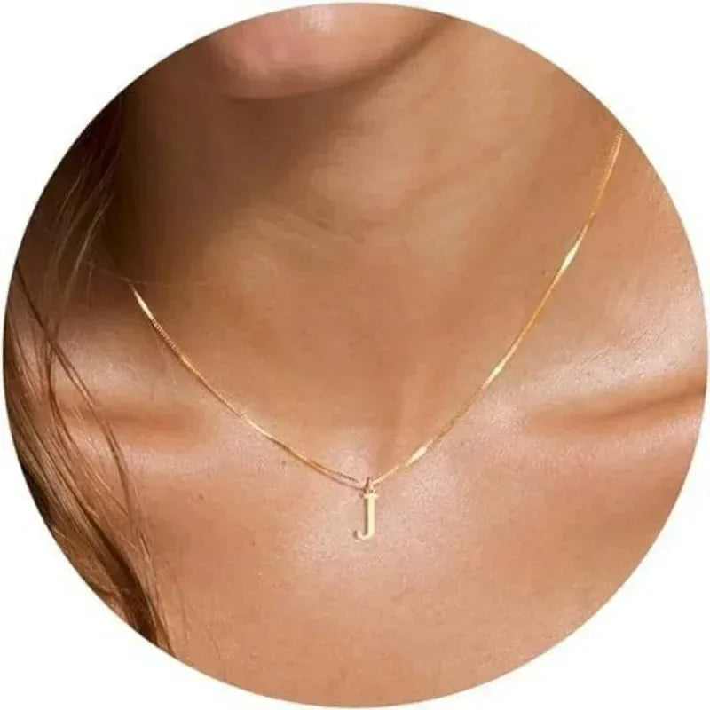 Colar Letra Personalizada Banhado a Ouro 18K