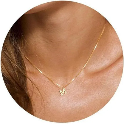 Colar Letra Personalizada Banhado a Ouro 18K