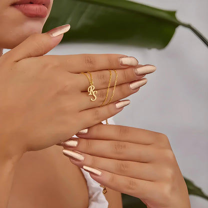 Colar Inicial Personalizada Banhado a Ouro 18K
