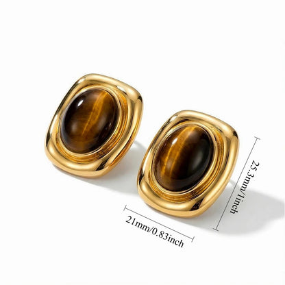 Zalora Joias Brincos Argola Maria Dourados em Aço Inoxidável