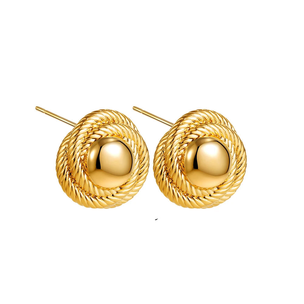 Zalora Joias – Brincos Elegance Round Gold 18K