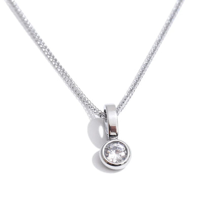 Colar com Pingente de Zircônia Cúbica – Ouro 18K