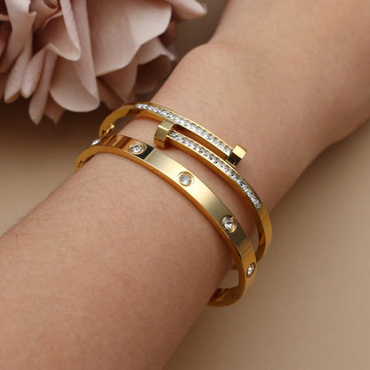 Zalora Joias™ Blossom Elegance Cuff Bracelet 18K