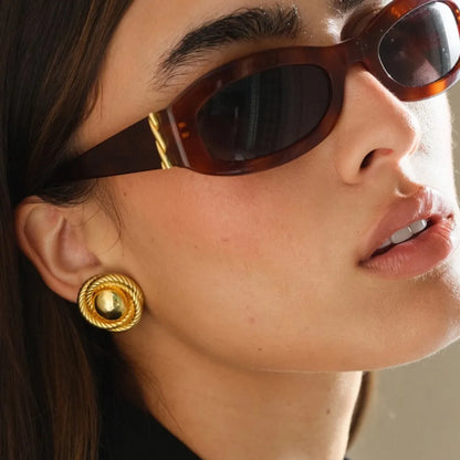 Zalora Joias – Brincos Elegance Round Gold 18K