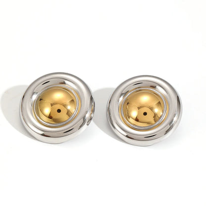 Brincos Chunky Hoop da Zalora Joias™ de banho Ouro e prata