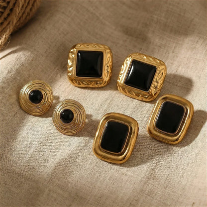 Zalora Joias Brincos Argola Maria Dourados em Aço Inoxidável