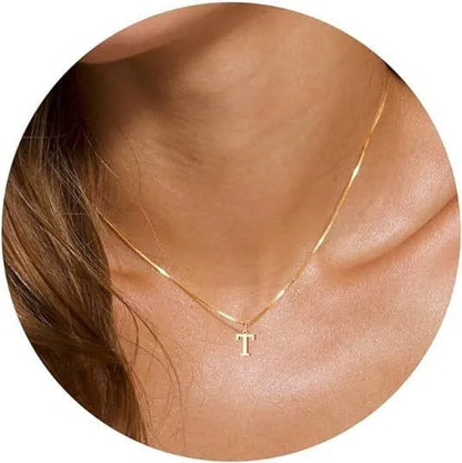 Colar Letra Personalizada Banhado a Ouro 18K