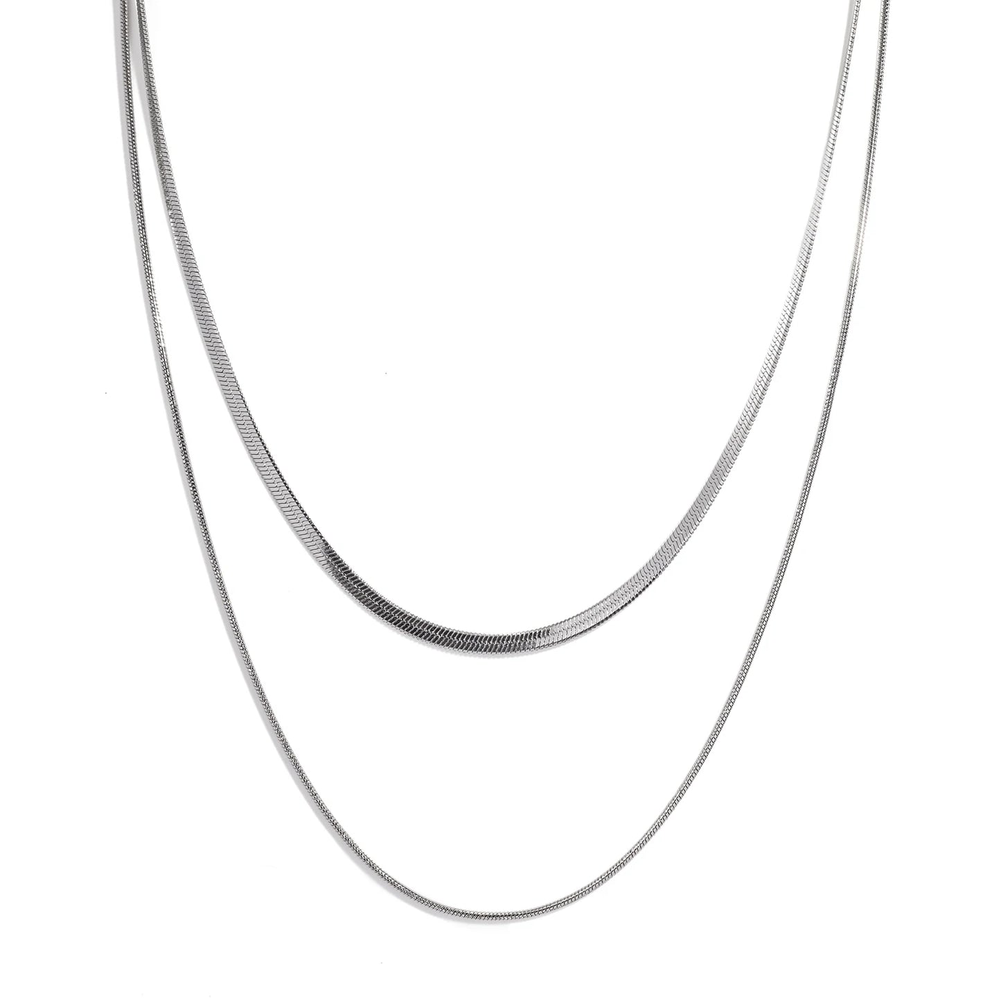Colar Double layer Ouro  Com mix de banho Zalora Joias™