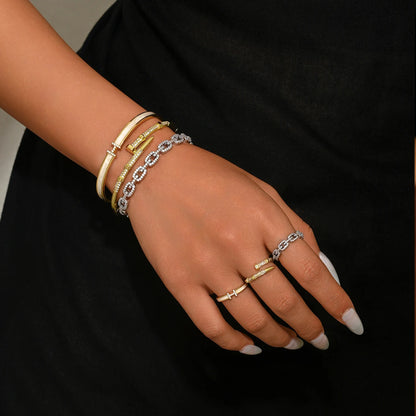 Bracelete Nail Luxury Ouro 18K Poder, Elegância e Sofisticação