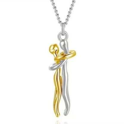 Colar com Pingente Deslizante para Casal – Banhado a Ouro 18K