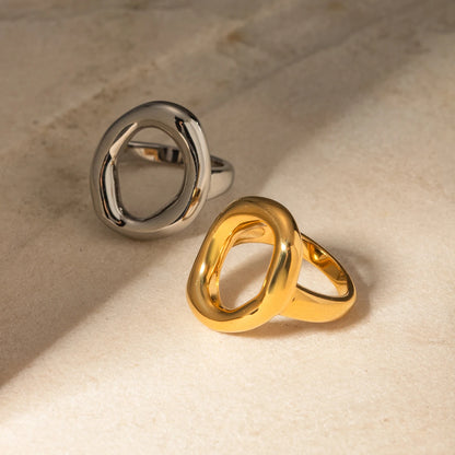 Anel ouro 18K Aura Luxo Moderno e Elegância Atemporal