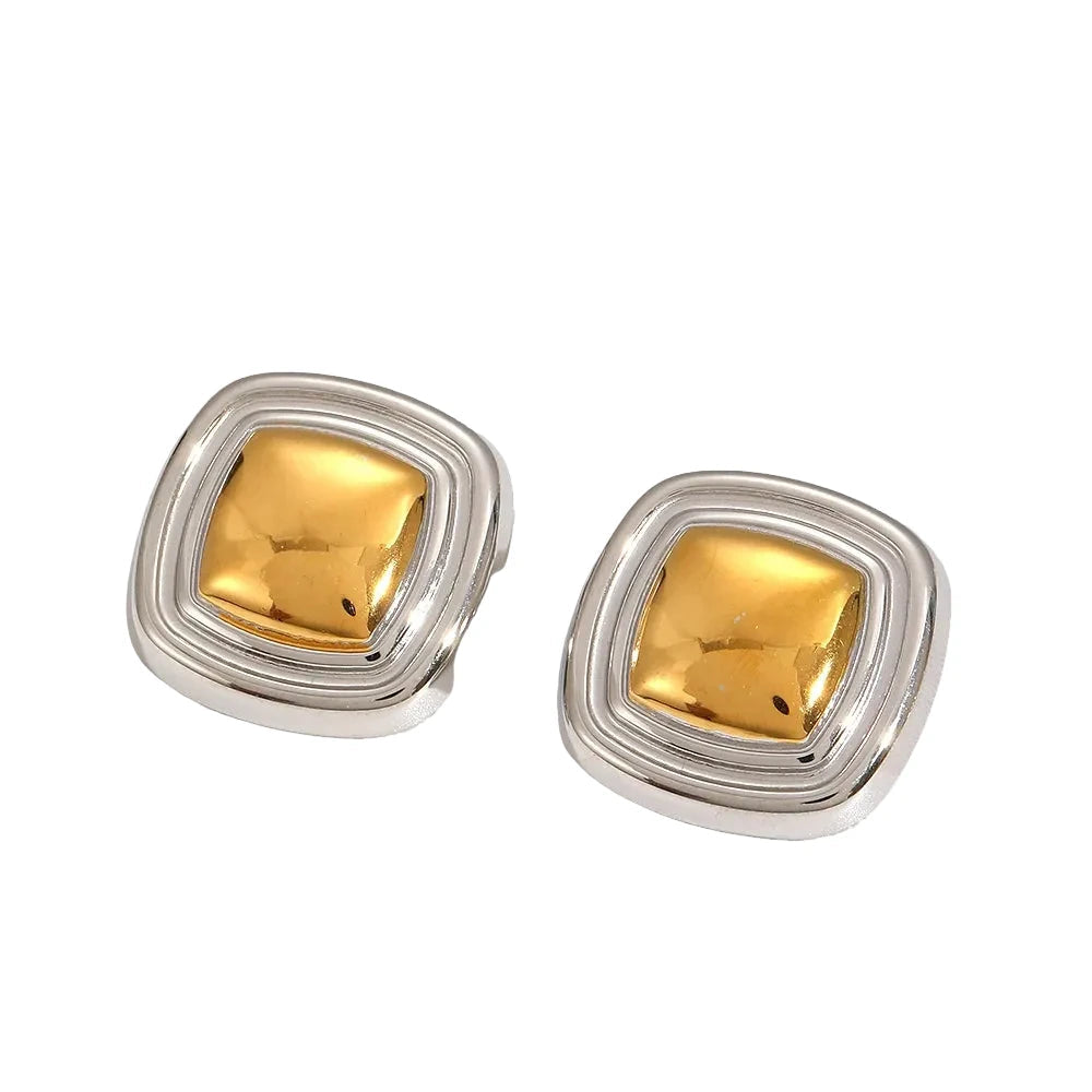 Brincos Chunky Hoop da Zalora Joias™ de banho Ouro e prata
