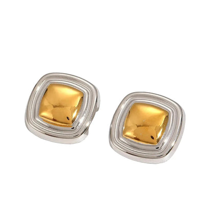 Brincos Chunky Hoop da Zalora Joias™ de banho Ouro e prata