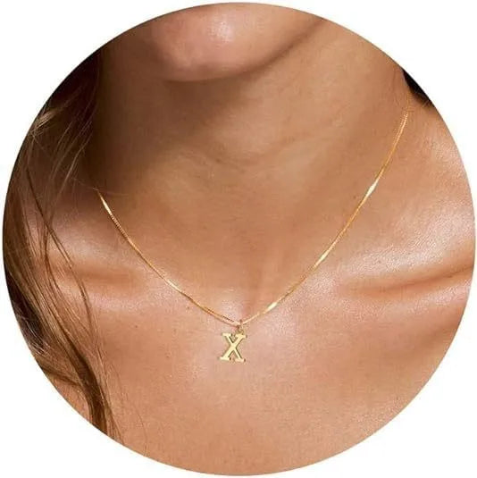 Colar Letra Personalizada Banhado a Ouro 18K