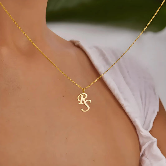 Colar Inicial Personalizada Banhado a Ouro 18K
