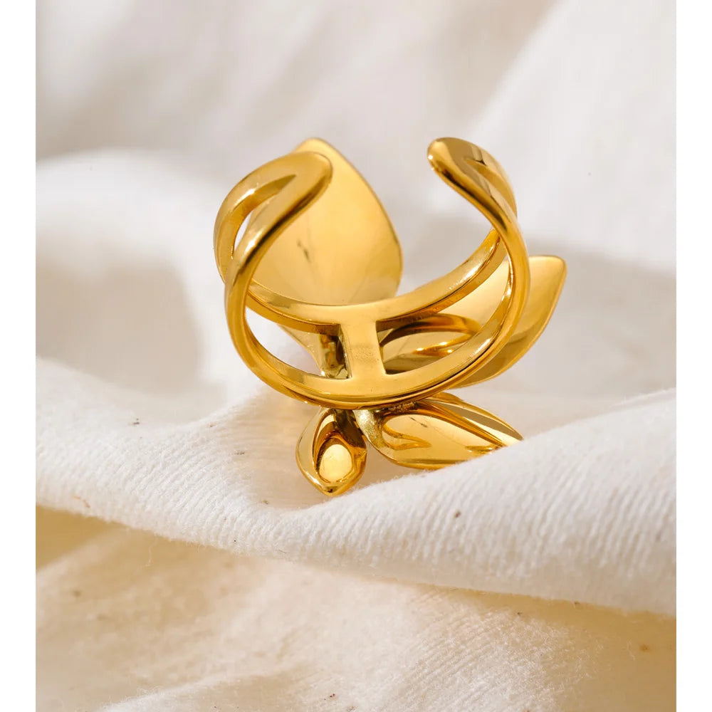 Anel Elegance 18K – Banho Ouro PVD Prata