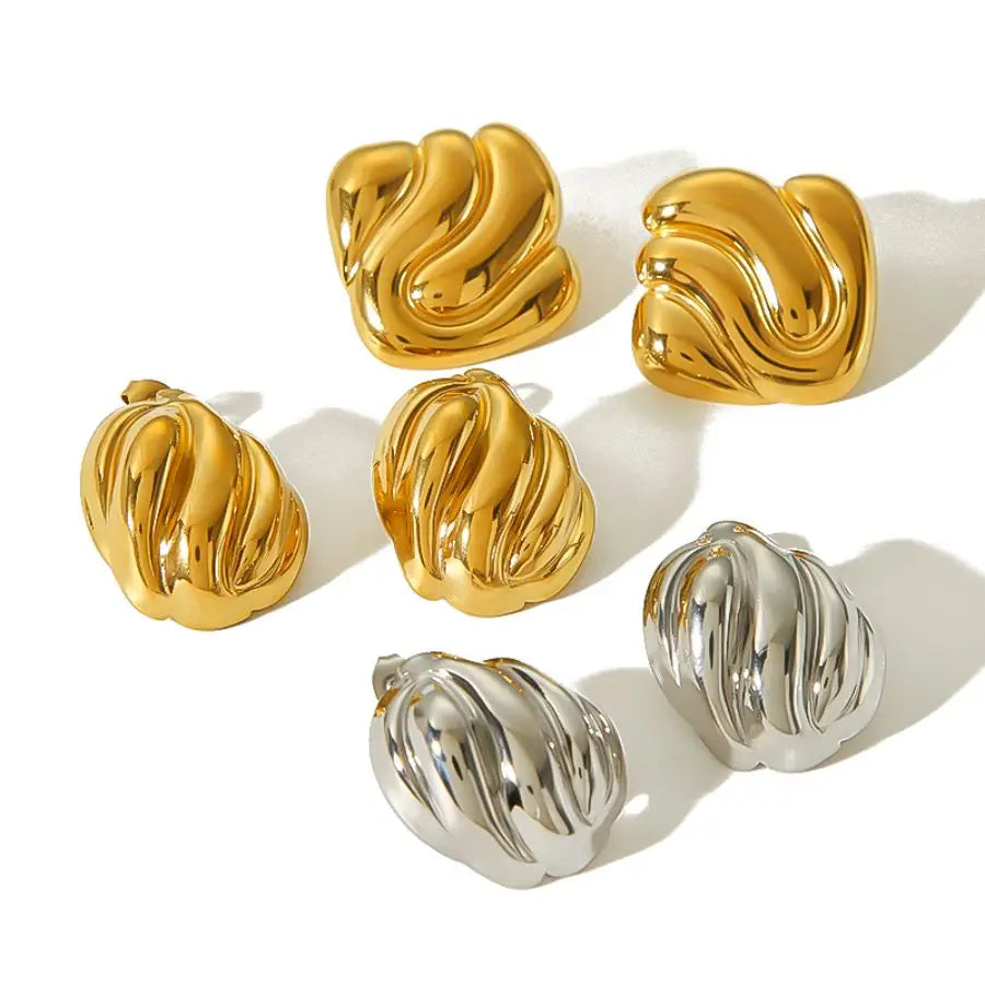 Zalora Joias™ Romantic Chunky Hoop Brincos 18K