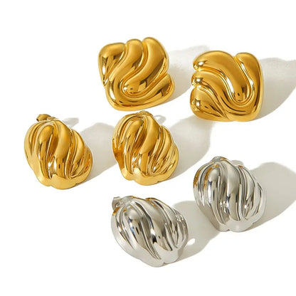 Zalora Joias™ Romantic Chunky Hoop Brincos 18K